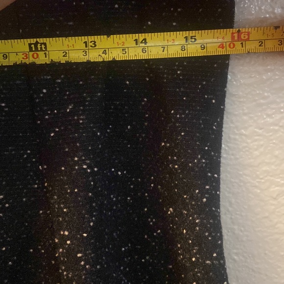 Old Navy Dress Sz L Black White Sleeveless Fit and Flare Textured Stretch Knit - Picture 5 of 10